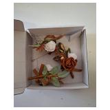 Gvhntk  pcs Burnt Orange Boutonniere for Men Wedding Groom Groomsmen Best Man Terracotta Artificial Flowers Boutonniere for Fall Rustic Wedding Ceremony Anniversary Prom Flowers Formal Dinner Party - 