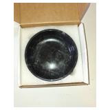 CM CHIC MONDAY 6.7" Large Decorative Bowl, Natural Marble Decorative Bowls for Home Decor, Key Bowl, Candy Bowl, Smudge Bowl, Coffee Tables Centerpiece (Natural Black)