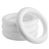 Bright Creations Foam Wreath Form - 10 Inch, White, Set of 4, Round - Wreath Frame for DIY Crafts & Floral Decor