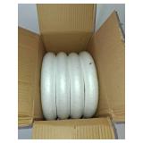 Bright Creations Foam Wreath Form - 10 Inch, White, Set of 4, Round - Wreath Frame for DIY Crafts & Floral Decor