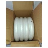 Bright Creations Foam Wreath Form - 10 Inch, White, Set of 4, Round - Wreath Frame for DIY Crafts & Floral Decor