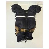 BRKURLEG Black Dog Coat with Harness, Dog Winter Jacket, Dogs Onesie Body Warm Jackets, Small Dogs Winter Coats Reflective Windproof Warm Cold Weather Coats, Pet Waterproof Jacket Hiking S