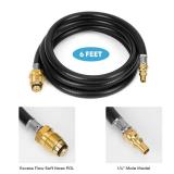 Stanbroil 6 Feet POL Connector and 1/4\" Quick Connect RV Propane Hose for Motorhome Camping