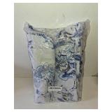 H.VERSAILTEX Blackout Curtains 84 Inch Length 2 Panels Set Floral Print Curtain Drapes for Living Room Thermal Insulated Grommet Window Curtains for Bedroom - French Jouy Flora in Blue