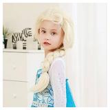 WELLKAGE Long Braided Blonde Hair Cosplay Halloween Costume Wig -17 inches