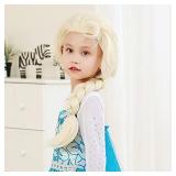WELLKAGE Long Braided Blonde Hair Cosplay Halloween Costume Wig -17 inches