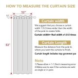 H.VERSAILTEX White Curtains 84 inches Long for Living Room Thermal Insulated Room Darkening Window Treatment Panels Drapes Light Reducing Curtains for Bedroom, 2 Panels, 52" W x 84" L, White