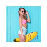 10 Pcs Bachelorette Party Game Banana Ring Toss Game Kit, Include 2 Pieces Banana with 8 Pieces Plastic Toss Rings for Swimming Pool Decorations