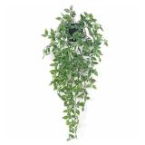 Season 2 Season Fake Hanging Plants Artificial Small Potted Plants Mandala Leaves Faux Vines Indoor Greenery Plant for Living Room Shelf Decor (1 PCS)