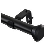 SIMEWIN Heavy Duty Curtain Rods for Windows 72 to 144 Inches, Black Adjustable Curtain Rods with Diamond Finials for Bedroom, Living Room, Patio, Kitchen, Farmhouse