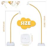 AerWo Balloon Arch Kit 9.35FT & 6FT, Free Bending Half Balloon Arch Stand with Base, Floor Gold Balloon Arch Frame Backdrop for Wedding Birthday Party Baby Shower Yard Lawn Home Christmas Decorations