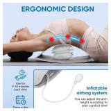 Ergonomic Lumbar Support Board, Lower Back Stretcher Adjustable Air Compression Mat Spinal Decompression Device, Back Stretcher for Lower Back Pain Relief,Ideal for Adults at Home or Work(grey)