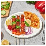 Vplus 100% Compostable Oval Paper Plates 10 inch 125 Pack Super Strong Disposable Paper Plates Bagasse Natural Biodegradable Eco-Friendly Sugarcane for BBQ, Party, Gathering, and Picnic