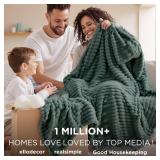 Bedsure GentleSoft Mallard Green Fleece Blanket for Couch - Cozy Soft Blankets for Women, Cute Small Throws for Girls, 50x70 Inches