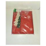 GEEORY Christmas Table Runner 13x60 Inch, Xmas Trees Snowflakes Holiday Decorative Farmhouse Table Decoration for Kitchen Dinning, Indoor Outdoor Dinner Party Decor (Red) GT150-60