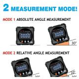 Digital Angle Finder with Electronic Laser - 4-side Strong Magnetic Angle Gauge, Cube Inclinometer with Backlight, Table Saw Miter Protractor, Woodworking Measuring Tool, Level Box for Hanging