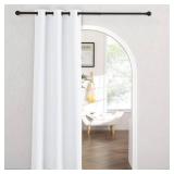 RYB HOME Blackout Curtains Thermal Insulating Privacy Temporary Door Curtains for Bedroom Closet Doorway Accordion Door Interior Living Room Kids Nursery Dining, Wide 60 x Long 90 inch, Pure White