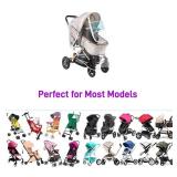 Stroller Rain Cover, Universal Stroller Accessory, Waterproof, Windproof, Protect from Sun Dust Snow, Baby Stroller Weather Shield for Travel