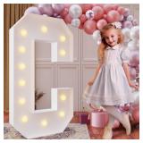 imprsv 4FT Marquee Light Up Letters for Birthday Party Decorations Large Marquee Letters for Wedding Event Bridal Shower Engagement Anniversarty Party Decor,Letter C