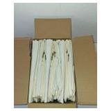 TomVista Large Canvas Clothes Storage Bags with Thick Handles and Clear Window, Foldable Cotton Linen Closet Organizer for Clothing, Blankets and Bedding, 70L, 6 Pack, Beige