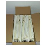 TomVista Large Canvas Clothes Storage Bags with Thick Handles and Clear Window, Foldable Cotton Linen Closet Organizer for Clothing, Blankets and Bedding, 70L, 6 Pack, Beige