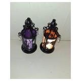 2pk Halloween Lanterns Battery Powered(Included) LED Spooky Lights for Halloween Decor, Table Settings,Indoor Halloween Parties