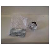 Amylove 8 Set Crystal Door Knobs Mortise Style Fluted Glass Door Knobs Antique with Spindle Antique Doorknobs for Interior Doors (Bronze)