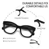 FSRTEP Oprah Style Readers for Women - Stylis Style Reading Glasses Blue Light Blocking and Spring Hinge Oval Ladies HCX +1.0