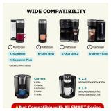 Reusable K Cups for Keurig, 2-Pack Refillable Coffee Pods with 5 Holes, Compatible with Keurig K Supreme, K Slim, K-Duo Hot & Iced Gen2, K-Brew Chill (MultiStream Technology)