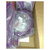 Front Grille Mesh Inserts & Headlight Cover for Jeep Wrangler JL JLU Sport & Sport S Only 2018-2023 Exterior Accessories Clip-in Grille Guard Cover Headlight Bezels Trim Ring (Purple 9PCS)