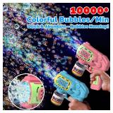 EagleStone Bubble Gun Toys for 3+ Year Old Kids Boys Girls, 2 Pack Automatic Bubble Machine with Bubble Solution, Summer Outdoor Kids Toys for Ages 3-4,4-6,5-7, Birthday Gifts for 3 4 5 6 7 8 Year Old
