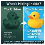 Kalafona Waterproof No Squeak No Hole No Bebe Noise 10 Pcs 3 Inch Rubber Funny Yellow Ducky Duck Bath Pool Toy Without Hole for Kid Shower Bathtub Toy Birthday Party Decor Cake Topper in Bulk