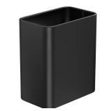 Cesun Small Bathroom Trash Can 2.1 Gallon Wastebasket, Modern Metal Garbage Can Office Waste Basket, Matte Black Stainless Steel Trash Bin for Bedroom, Home Office, Toilet, rv, Near Desk, Under Sink