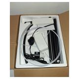 mukuxin LED Floor Lamps for Living Room, 12W Modern Arc Floor Lamp with Remote & Adjustable Linen Lampshade, Stepless Dimmable Tall Standing Lamp for Bedroom Office Reading - missing shade