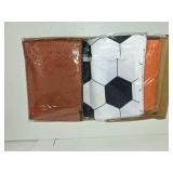 Oudain 4 Pcs Sports Theme Table Runner 72 x 13 Inch Baseball Football Soccer Basketball Birthday Party Runner Decorations for Kitchen Dining Home Soccer Birthday Party Decoration