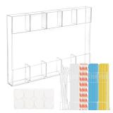 Acrylic Straw Dispenser Organizer, Straws Storage Container, Reusable Metal Straw Holder for Countertop & Cabinet Storage - Ideal for Tumbler Cups, Keep Straws Neat & Accessible