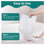 Selectico 12\" Extra Wide Split King Gap Filler for Adjustable Bed, Bed Bridge Twin to King Converter with Washable Cover, Close The Gap (0-3\"),White