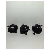 VELENTI Sheep Toilet Roll Holder, Free Standing Bathroom Set, 3D Printed, Funny Hilarious Black Sheep Loo Roll Holder, Tissue Paper Storage, Cute Bathroom Decor, X3, Set of 3