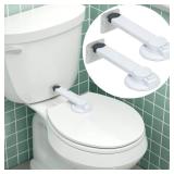 Toilet Locks Baby Proof (2-Pack) Ideal Baby Proof Toilet Lid Lock with Arm - No Tools Needed Easy Installation with 3M Adhesive - Top Safety Toilet Seat Lock - Fits Most Toilets, White