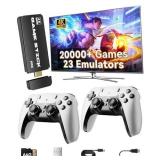 2025 Retro Gaming Console Pro 4K HDMI with 20,000+ Built-in Classic Video Games, Retro Game Stick with 23 Emulators Plug & Play TV Video Gaming Stick with 64GB Memory