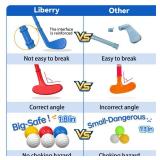 Liberry Toddler Golf Set, Upgraded Kids Golf Cart with Unique Shoulder Strap Design, Indoor Outdoor Sports Toys Gifts for Boys Girls 1 2 3 4 Years Old