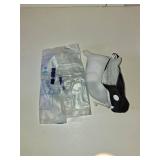 Wearable Urine Collector with Reusable Silicone Collector with Breathable Fixative Pant and Two Urinary Drainage Bags 2000ml 1000ml with 1.2m Catheter Soft Edge Design, Elderly Men Black