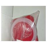 Teeanzo 28 Inch Christmas Tree Collar Red Plush Faux Fur with Crossed Diamond Pattern, Soft Boho Xmas Tree Ring Tree Skirt for Christmas Artificial Trees Holiday Party Home Decor