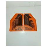 HORUSDY 32-Piece Hex Key Set with Another Torque Handle, Allen Wrench Set Inch/Metric MM(0.7mm-10mm) SAE(0.028\"-3/8)