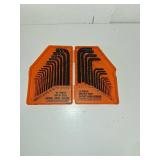 HORUSDY 32-Piece Hex Key Set with Another Torque Handle, Allen Wrench Set Inch/Metric MM(0.7mm-10mm) SAE(0.028\"-3/8)