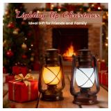 Wondrastical 2 Pack Bronze Vintage 4 Modes Light LED Lanternsï¼Rechargeable Dancing Flame Lanterns Decorative Outdoor&Indoor, Remote Control Waterproof Hanging Lights for Camping,Patio Garden Path