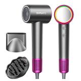 SHRATE Professional High Speed Ionic Hair Dryer | Ultra-Fast Drying | 500 Million Negative Ions | Low Noise | 160000 RPM | Compact Blow Dryer with Magnetic Diffuser for Faster Drying All Hair Types