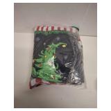 Mindsoft 10 Pcs Lime Green Christmas Chair Covers Merry Christmas Chair Back Covers Washable Black Red and Lime Green Xmas Slipcovers for Xmas Home Dining Room Dinner Supplies Party Decorations