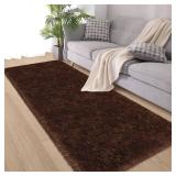 ZJYeRug Brown Rug,2x6 Runner Rug for Bedroom Living Room,Soft Fluffy Soft Plush Washable Plush Small Rugs,Shag Non Slip Fuzzy Carpet,Area Rug for Hallway Dorm Nursery Teen Boys Home Decor Aesthetic