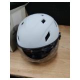 Odoland Ski Helmet with 2-in-1 Visor Goggles, Light Weight Snowboard Helmet for Men Women, Snow Sport Helmets for Skiing, Skating, Snowboarding,White,M